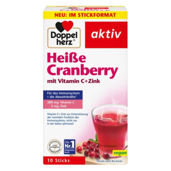 DOPPELHERZ heiße Cranberry m.Vit.C+Zink Granulat